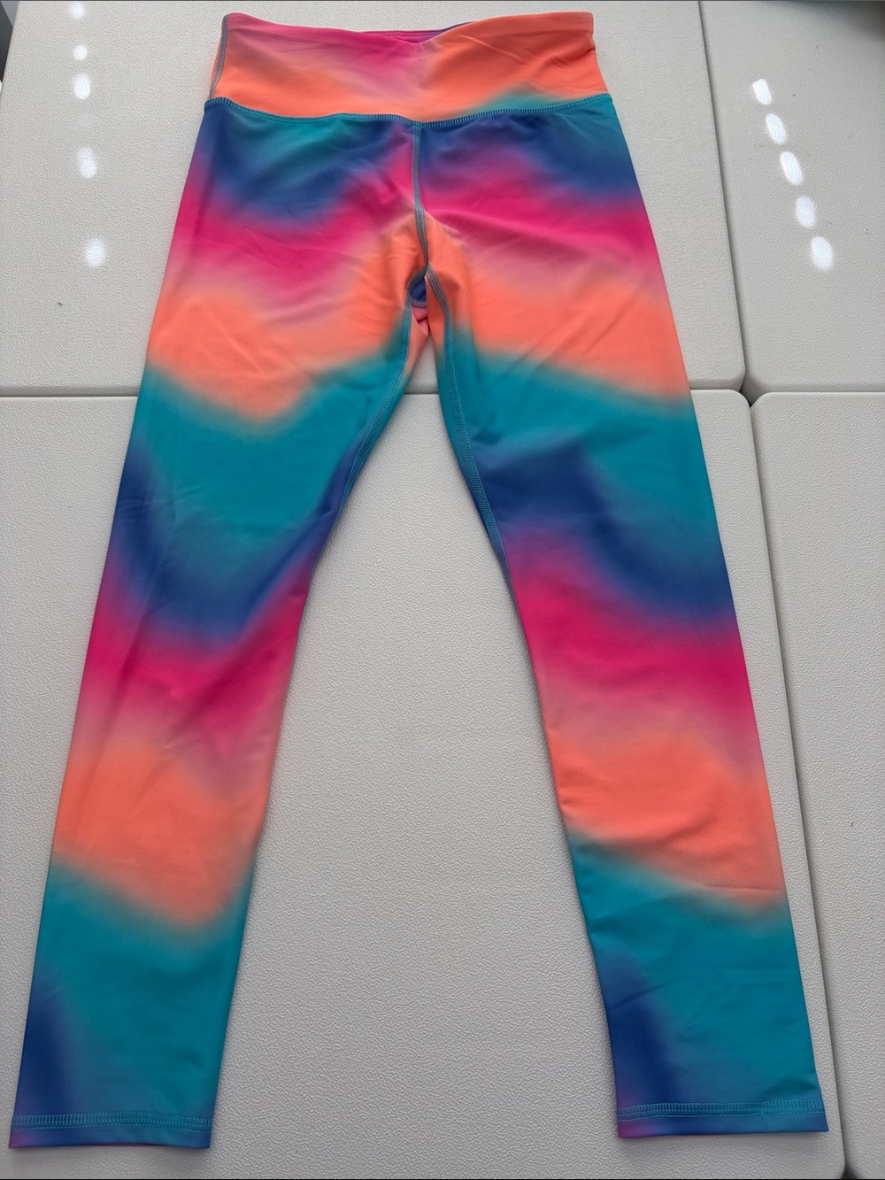 Old Navy Girls' Ombre Performance Leggings - Pink, Coral, Teal, Purple